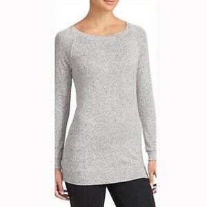 Athleta Heather Gray Marle Long Sleeve Luxe Pose Top
